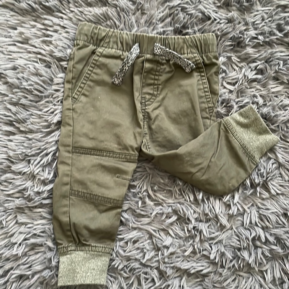Cat & Jack Green Joggers 12m